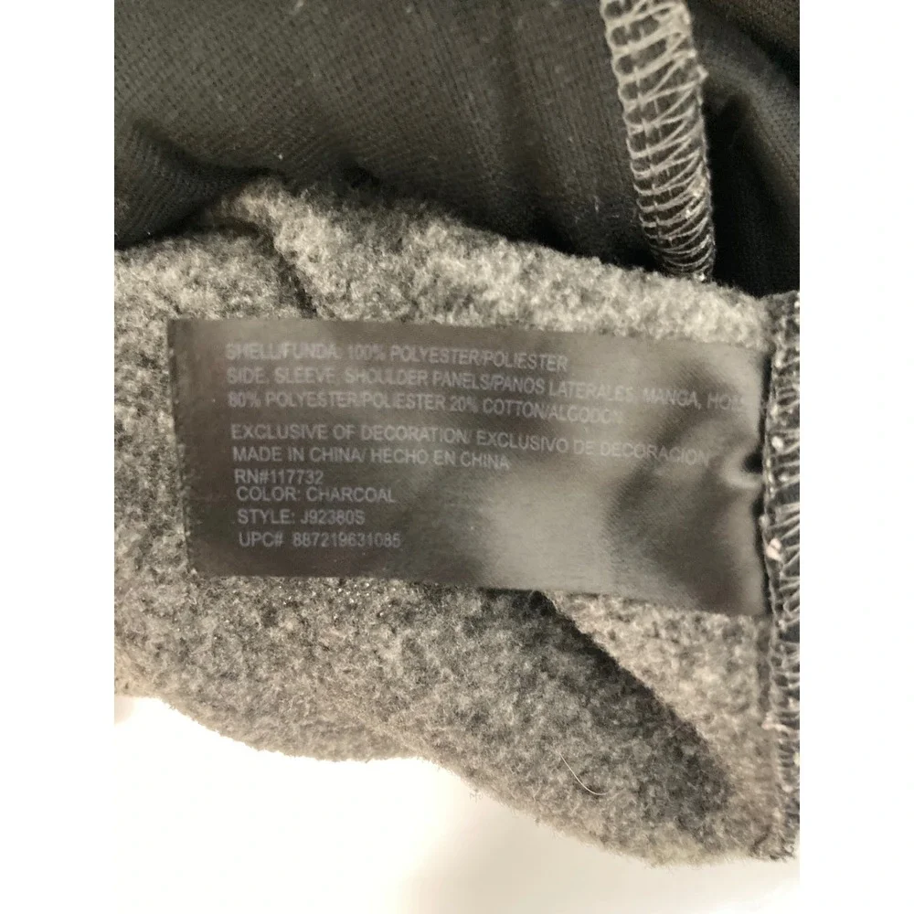 Gorpcore ZeroXposur Womens LG Charcoal Gray Hybrid‎ Knit Quilted Full Zip Jacket